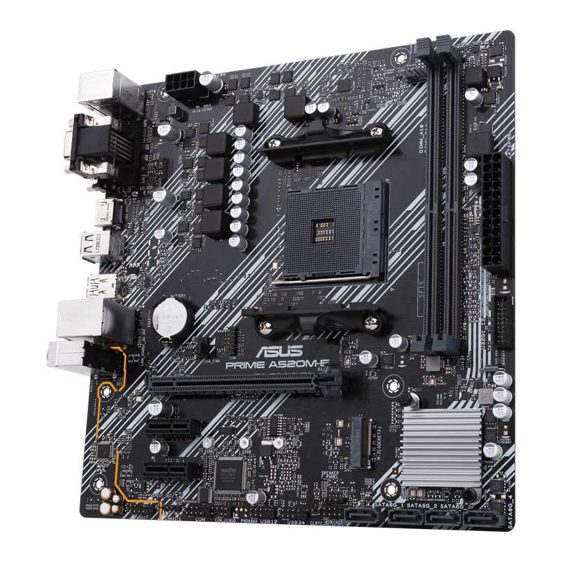 ASUS MB Sc AM4 PRIME A520M-E/ CSM,  AMD A520,  2xDDR4,  1xHDMI,  1xDVI,  1xVGA,  mATX3 