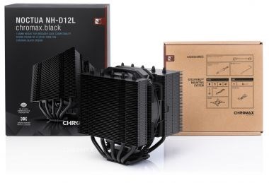 NOCTUA Chladič CPU NH-D12L ch.bk,  1x 120mm,  LGA1851,  AM5,  černá3 