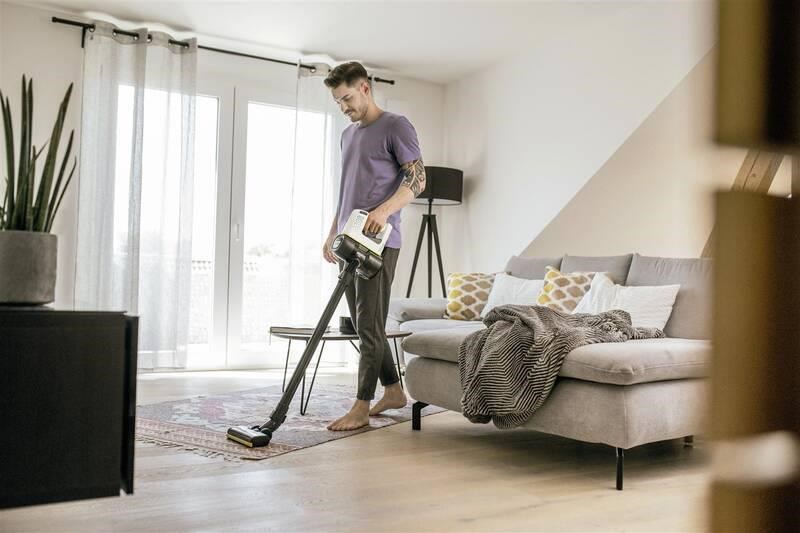 Karcher VC 4 Cordless myHome tyčový vysavač,  78 dB,  2 rychlosti provozu,  cyklónová technologie,  funkce Boost2 