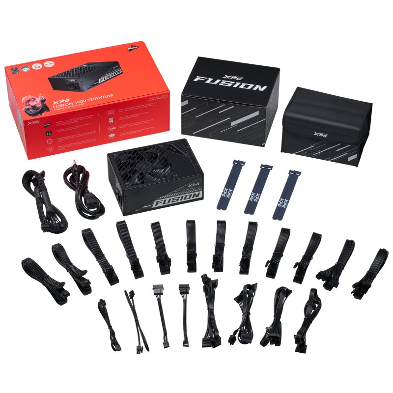 ADATA XPG zdroj FUSION 1600W,  80+ TITANIUM,  Plně Modulární,  ATX 3.06 