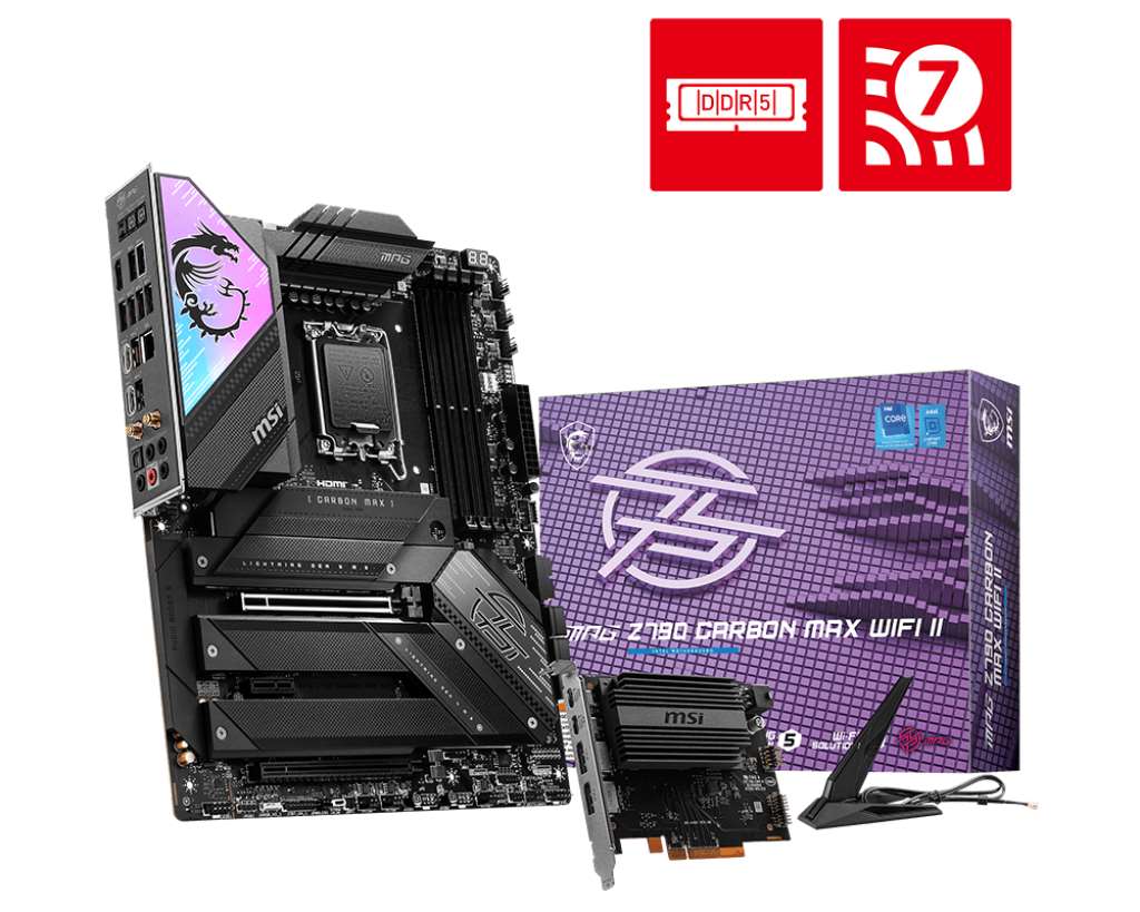MSI MB Sc LGA1700 MPG Z790 CARBON MAX WIFI II,  Intel Z790,  4xDDR5,  1xHDMI,  WI-FI0 