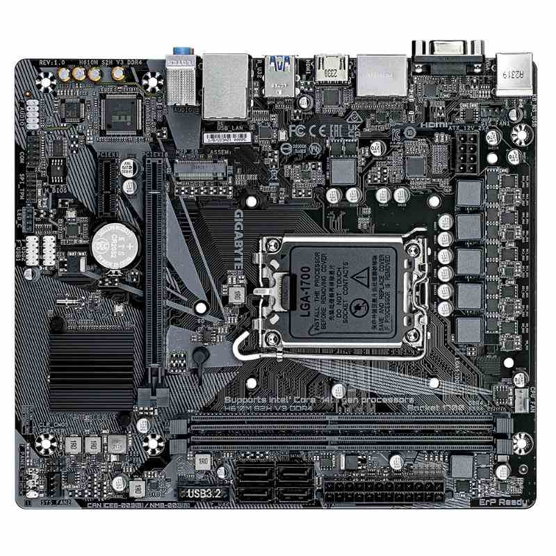 GIGABYTE MB Sc LGA1700 H610M S2H V3 DDR4,  Intel H610,  2xDDR4,  2xDP,  1xHDMI,  1xVGA,  mATX1 