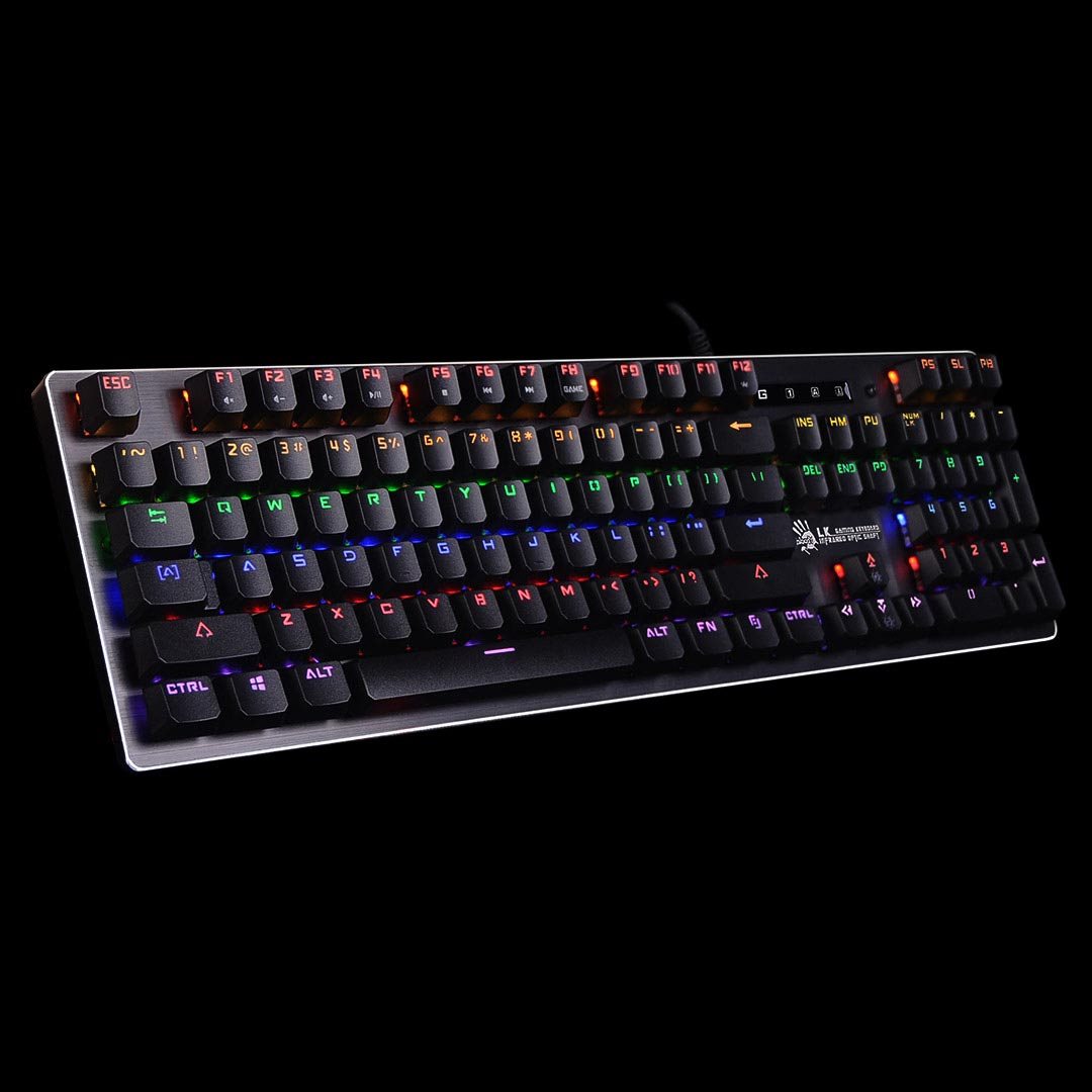 A4tech Bloody Klávesnice B760,  herní klávesnice,  mechanická,  drátová,  Black Switch,  CZ/ SK,  Černá1 