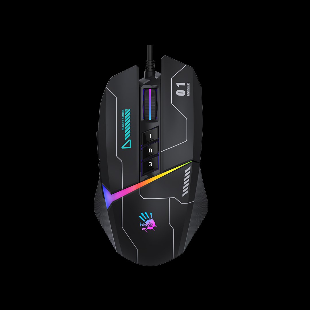 A4tech Bloody Myš W60 Max Activated,  podsvícená herní myš,  12000 DPI,  USB,  Černá0 
