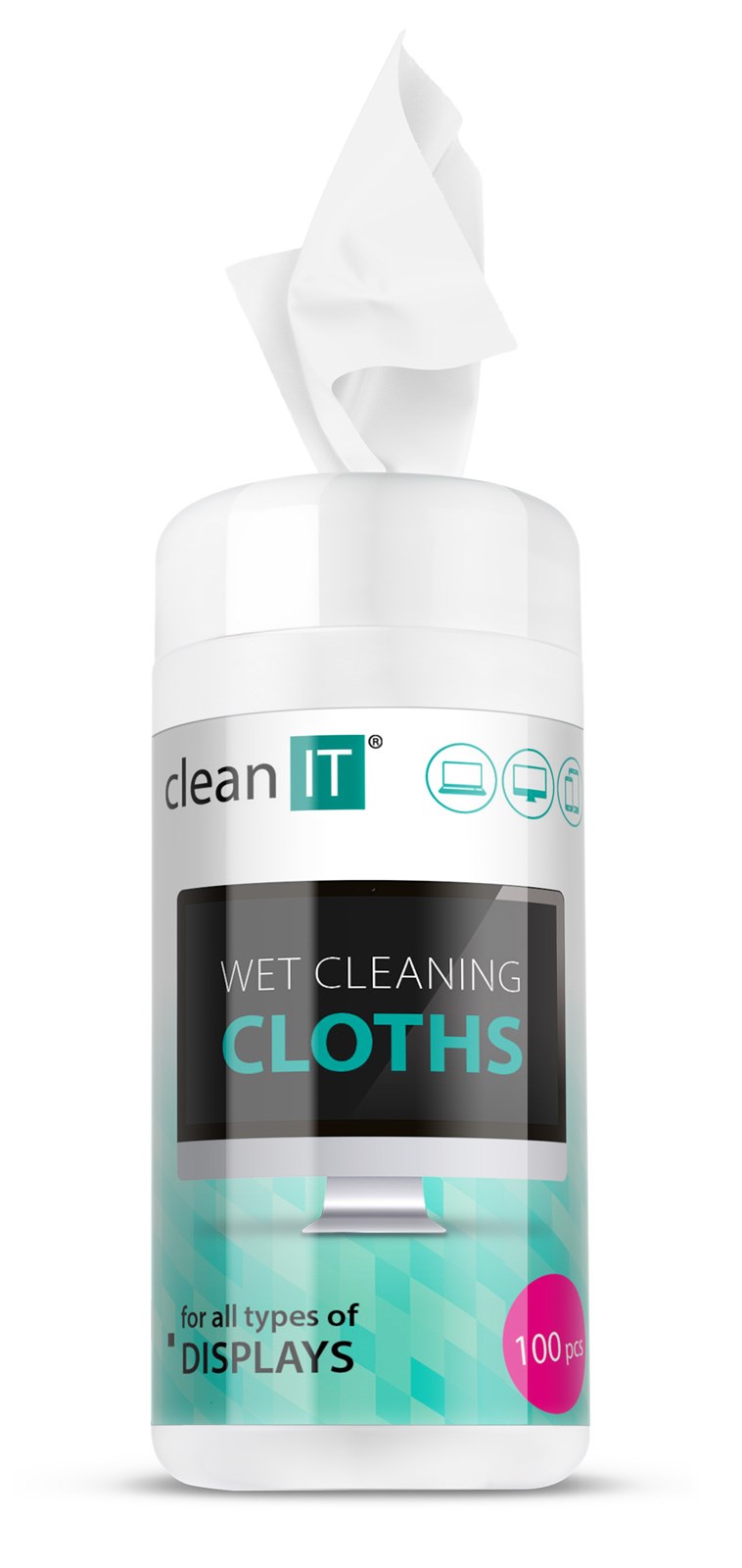 CLEAN IT Vlhčené čisticí utěrky na obrazovky 100 ks1 