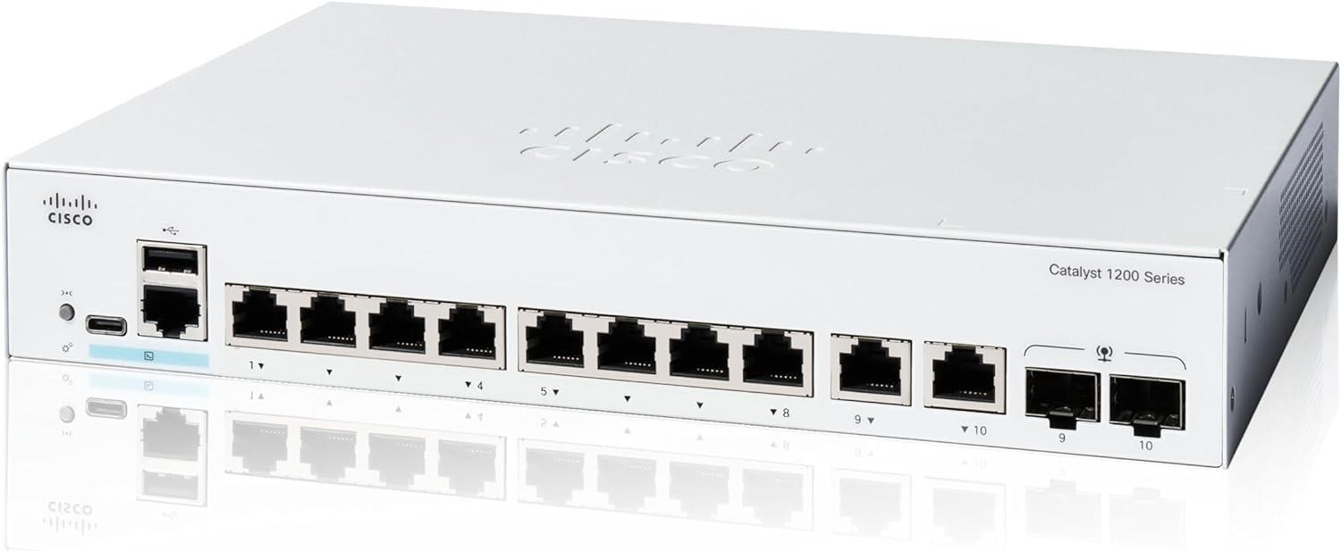 Cisco Catalyst switch C1200-8T-E-2G (8xGbE, 2xGbE/ SFP combo, fanless)0 