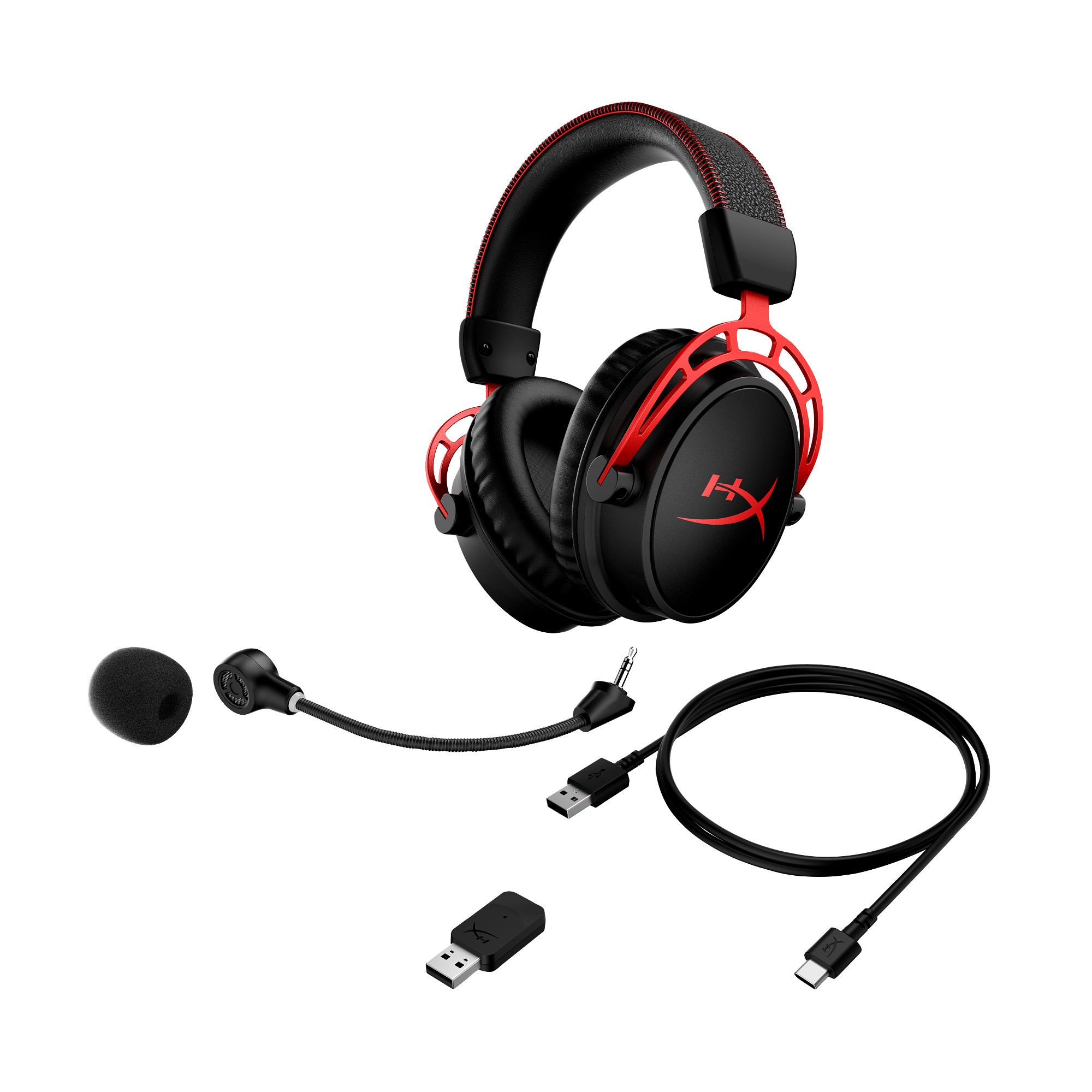 HyperX Cloud Alpha Wireless RED GAM HEADSET - Sluchátka k PC4 