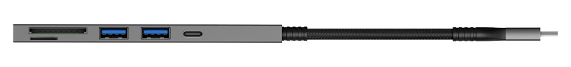 CONNECT IT USB-C hub,  2x USB-A,  1x USB-C,  1x SD karta,  1x MicroSD karta,  šedá1 