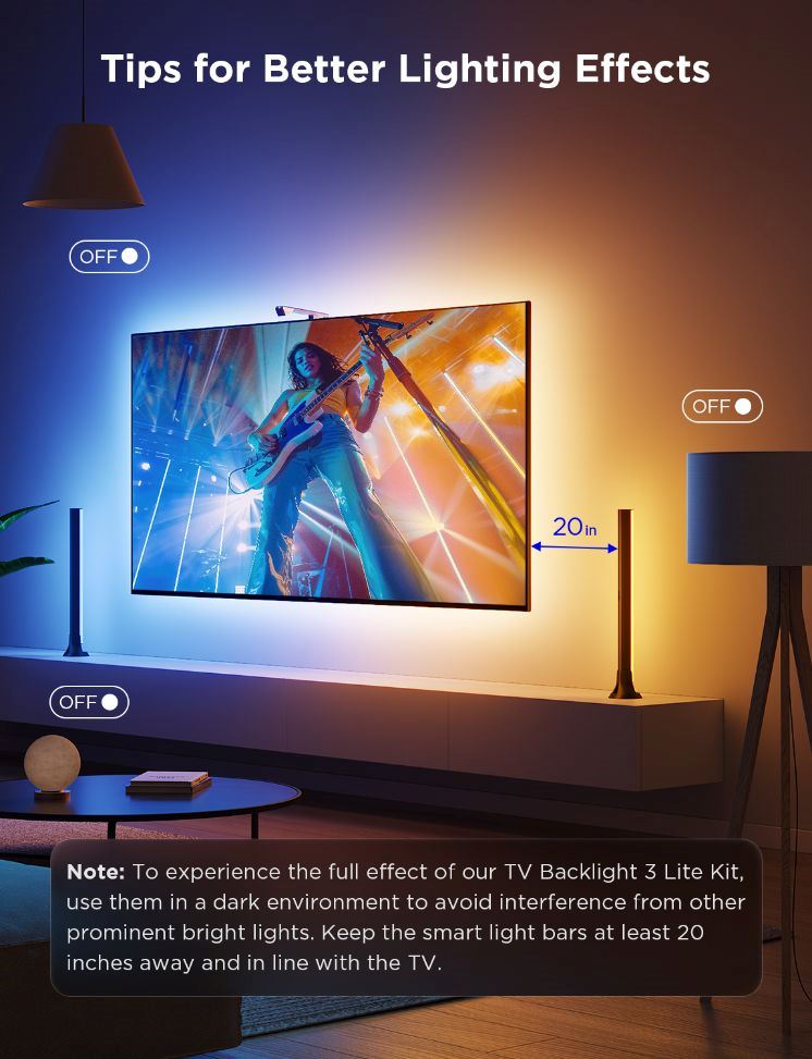 Govee TV 55-65 Backlight 3 Lite Kit SMART sada LED podsvícení7 