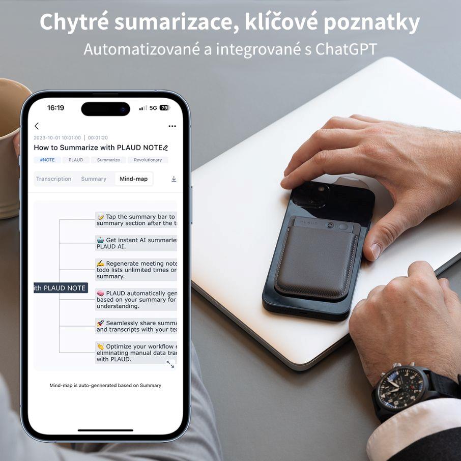 PLAUD NOTE Black - AI záznamník6 