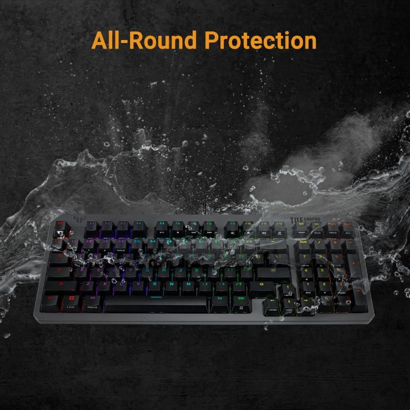 ASUS klávesnice TUF Gaming K3 GEN II,  mechanická,  CZ/ SK,  šedá6 