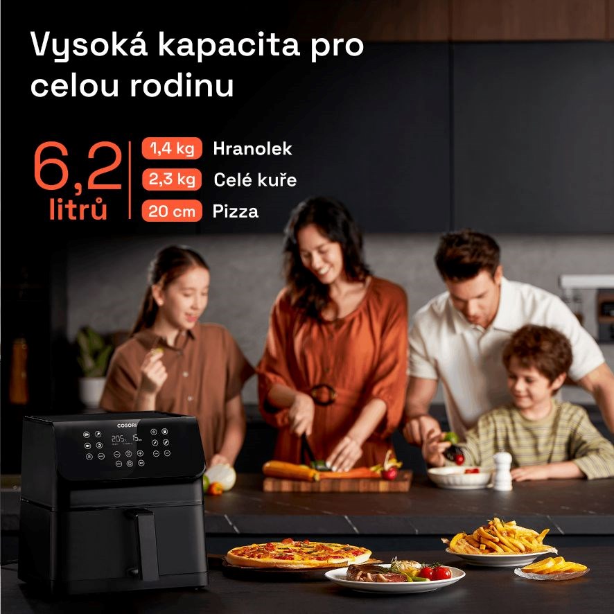 Cosori P651 PREMIUM II Chef edition 6, 2l horkovzdušná fritéza9 