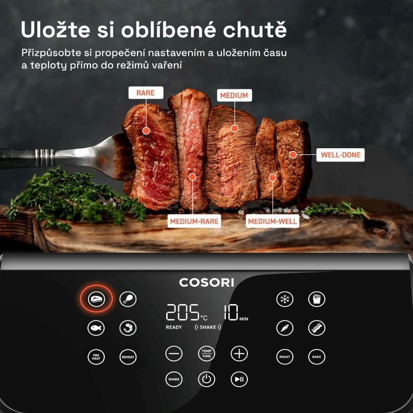 Cosori P651 PREMIUM II Chef edition 6, 2l horkovzdušná fritéza4 