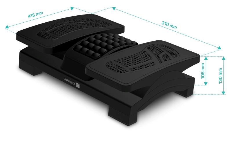 CONNECT IT Podložka pod nohy DoubleLegPad PRO For Health,  černá3 