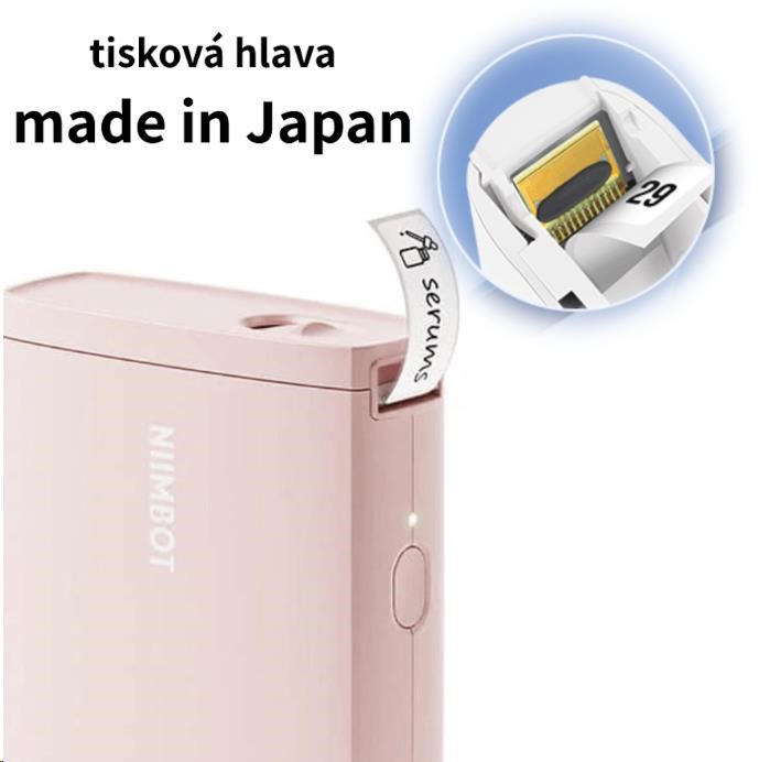 Niimbot Tiskárna štítků D11-H Smart,  růžová + role štítků 160 ks3 
