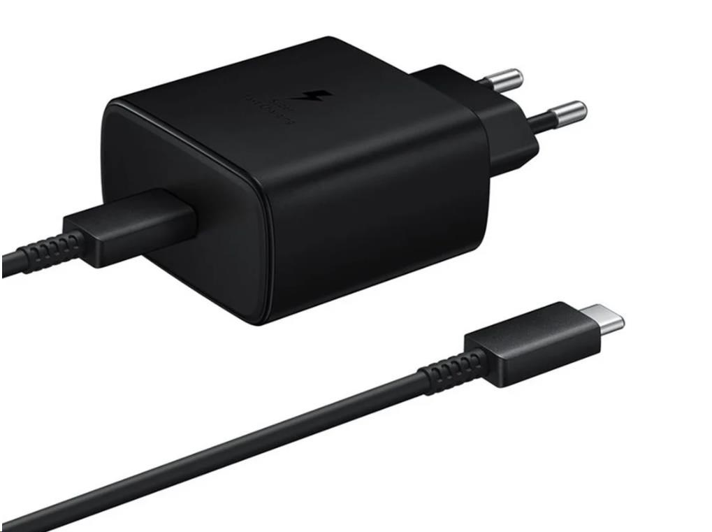 Samsung cestovní nabíječka EP-T4511XBE,  Fast Charging 45W,  USB-C + datový kabel USB-C,  černá0 