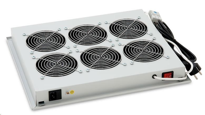 TRITON Ventilačná jednotka horná (dolná),  6 ventilátorov-230V/ 90W,  termostat,  sivá0 