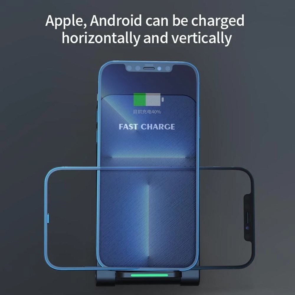 1stCOOL bezdrátová QI nabíječka H18,  skládací stojánek,  USB-C,  černá6 