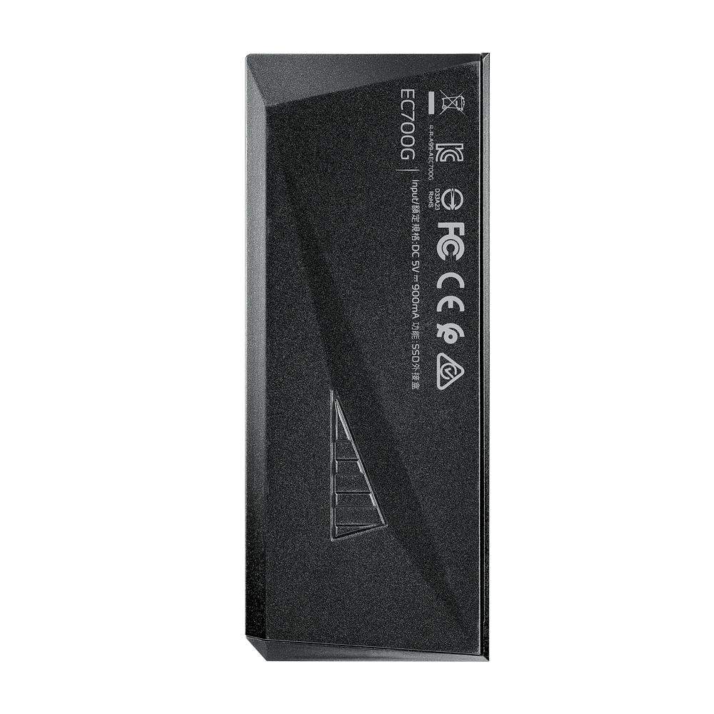 ADATA Externí box pro M.2 EC700G,  USB-C 3.2 Gen 2,  M.2 2230 /  2242 /  2280,  RGB,  černá2 