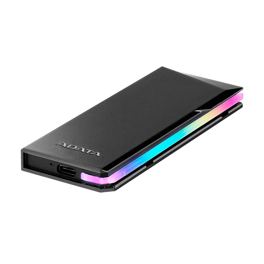ADATA Externí box pro M.2 EC700G,  USB-C 3.2 Gen 2,  M.2 2230 /  2242 /  2280,  RGB,  černá3 