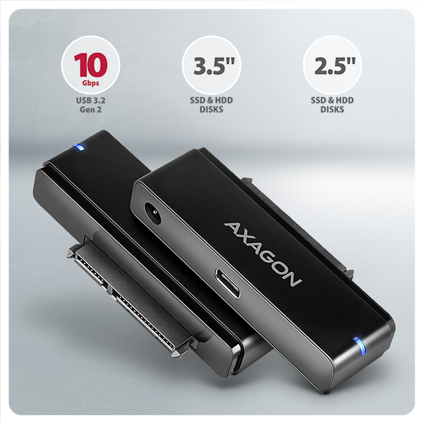 AXAGON ADSA-FPX,  USB-C 10Gbps - SATA 6G,  2.5