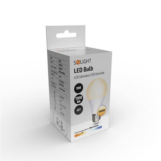Solight LED žárovka,  klasický tvar,  10W,  E27,  3000K,  270°,  1100lm1 