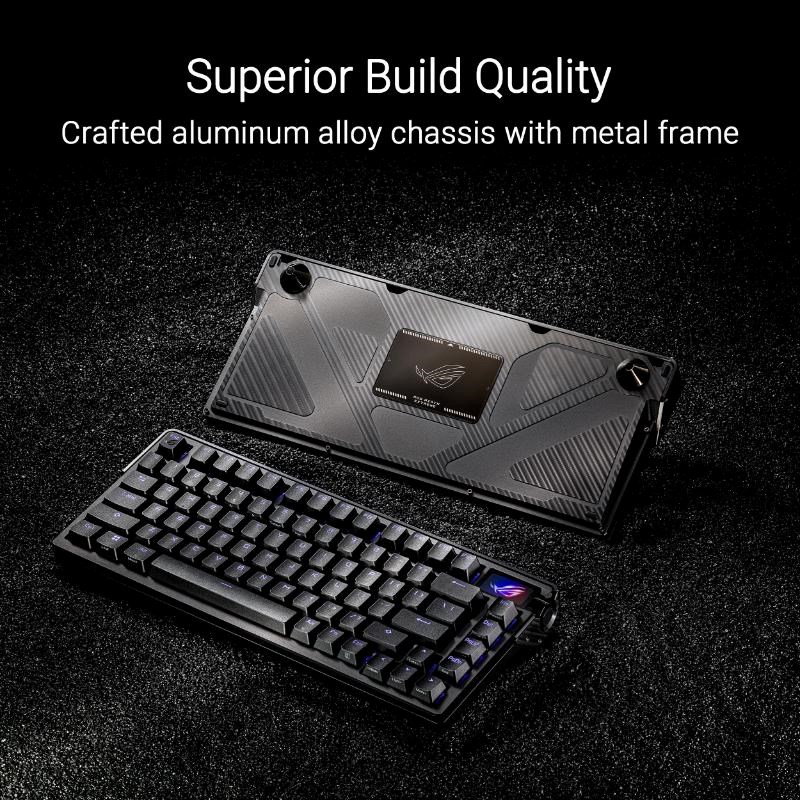 ASUS Klávesnice ROG Azoth Extreme,  Mechanická,  Bezdrátová BT,  RF 2.4GHz,  US,  černá8 