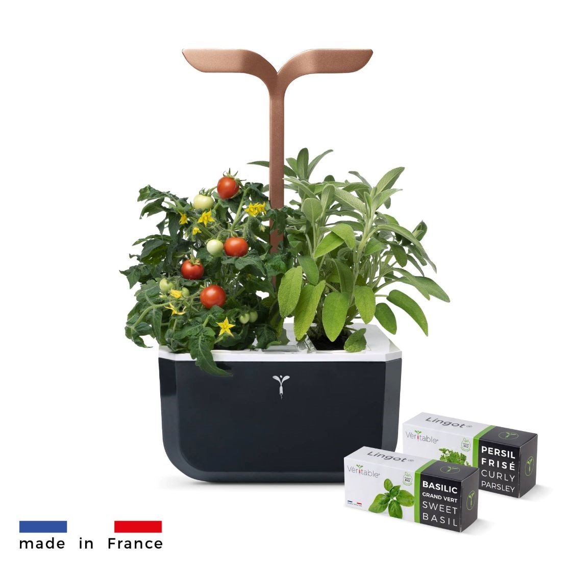 Véritable Exky SMART - Automatický květináč s regulací osvětlení,  černá měděná + 2 bylinkové náplně0 