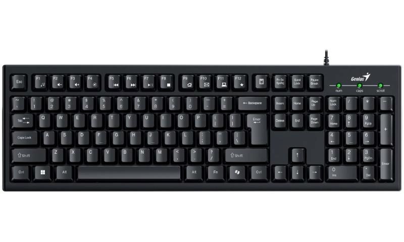 GENIUS set klávesnice+myš KM-100SE/  Drátový set/  Copilot/  USB/  černá/  CZ+SK layout4 