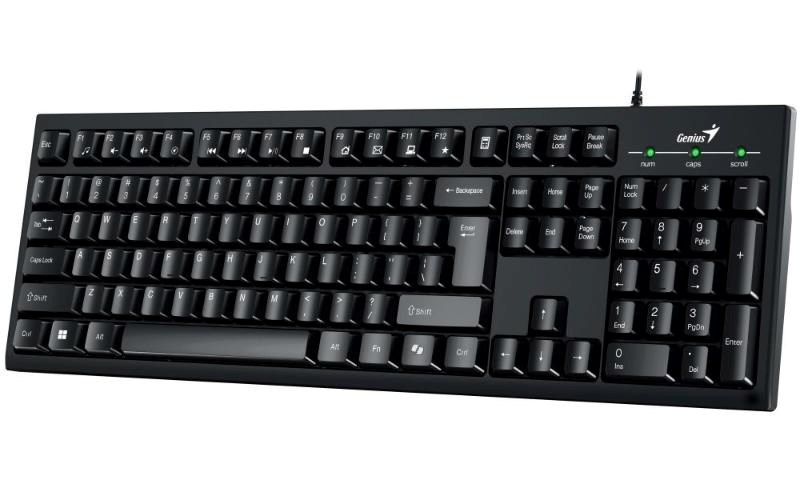 GENIUS set klávesnice+myš KM-100SE/  Drátový set/  Copilot/  USB/  černá/  CZ+SK layout1 