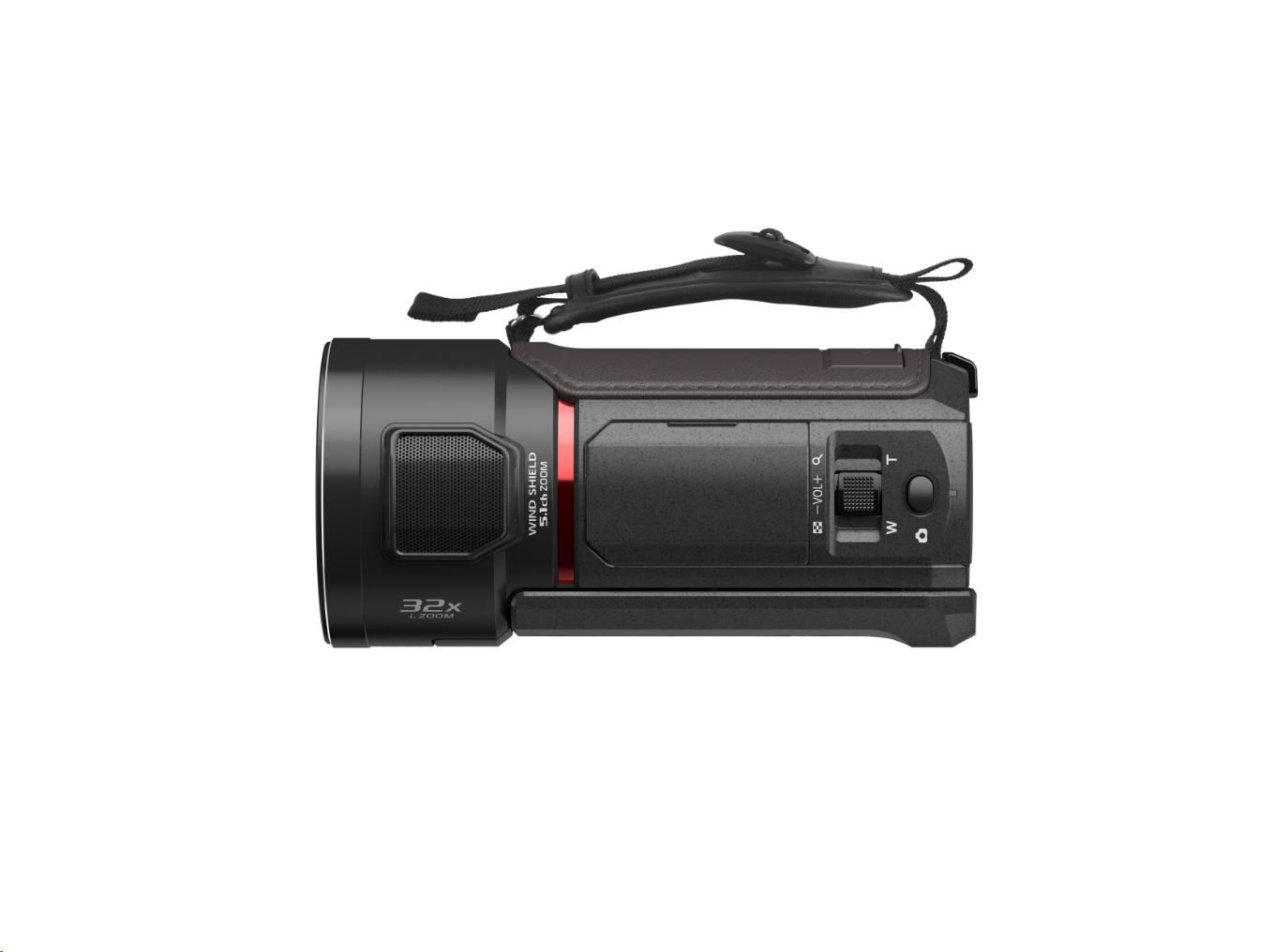 Panasonic HC-VX3 (4K kamera,  24x zoom F1.8,  25mm wide,  3.0 touch LCD,  OIS)3 