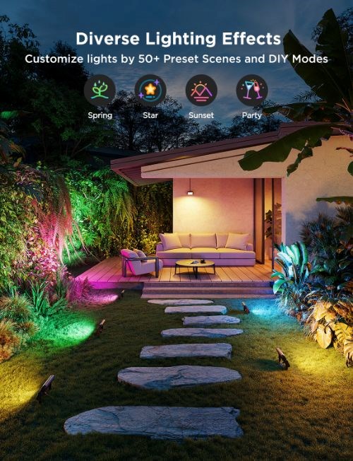 Govee Flood Lights 2 venkovní SMART LED světla 4ks7 