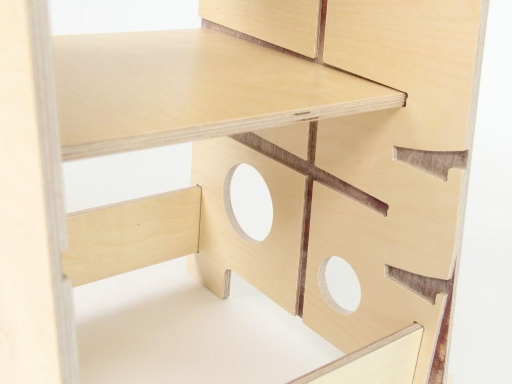Rostoucí učící věž 3v1 Bublina Max 90 cm se stabilizačními prvky,  přírodní (natur)6 