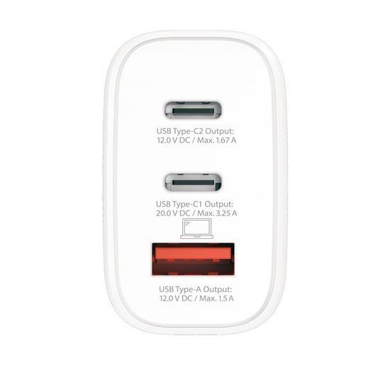 SKROSS USB A+C nabíjecí adaptér Power charger 65W GaN EU,  Power Delivery,  typ C2 