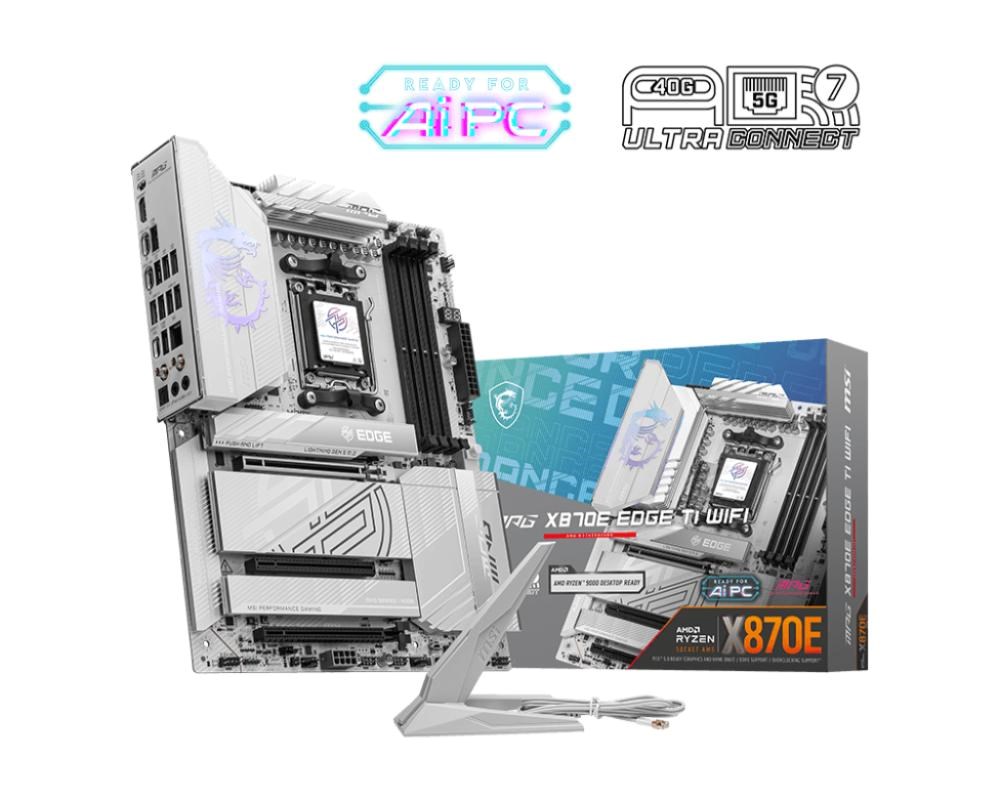 MSI MB Sc AM5 MAG MPG X870E EDGE TI WIFI,  AMD X870E,  4xDDR5,  2xUSB4,  1xHDMI,  WiFi,  ATX0 