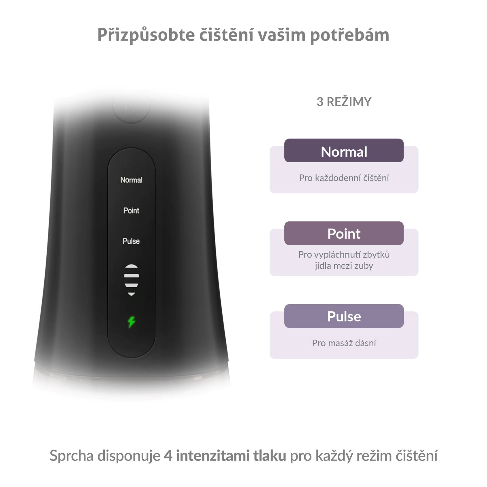 TrueLife AquaFloss Compact L100 Black - ústní sprcha4 