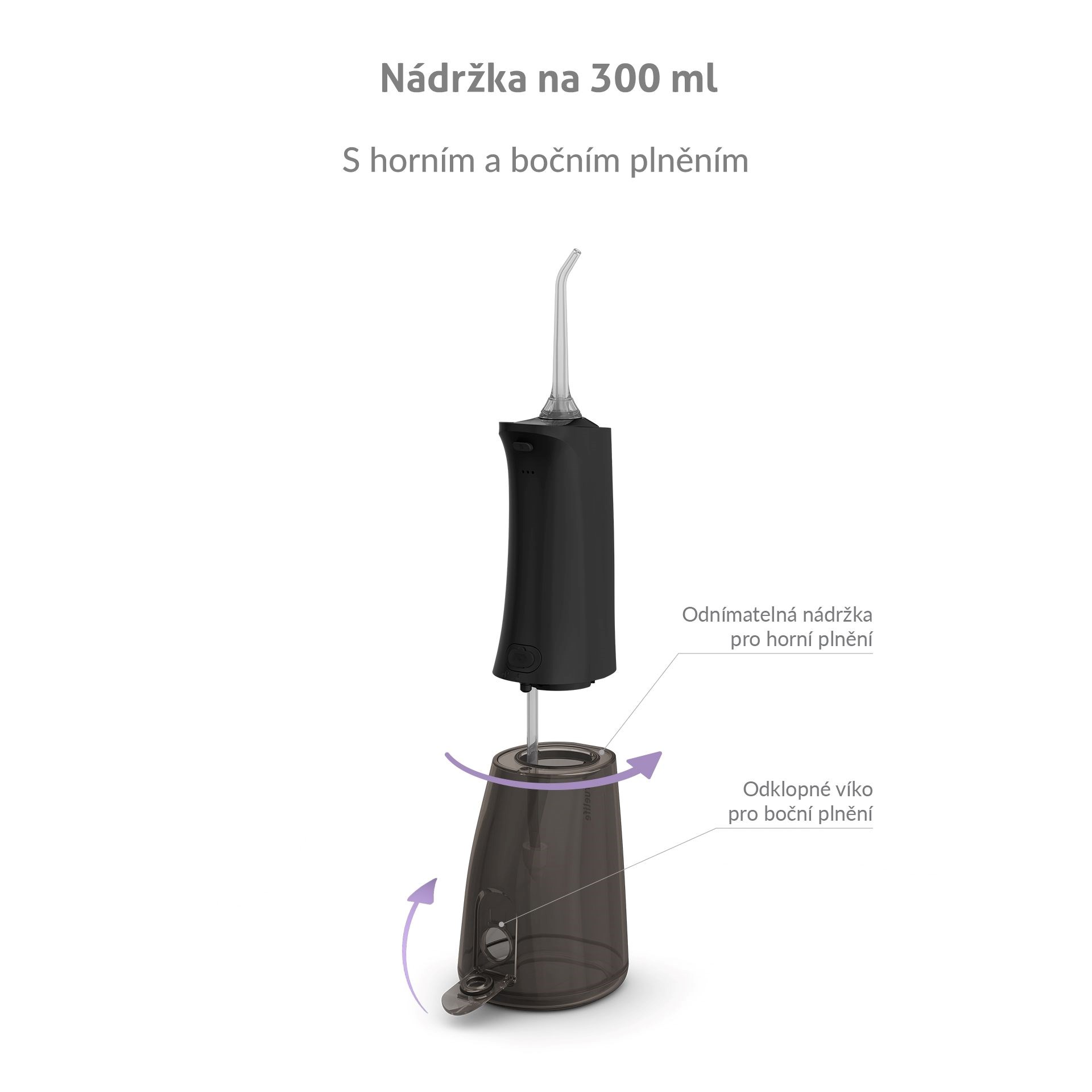 TrueLife AquaFloss Compact L100 Black - ústní sprcha3 