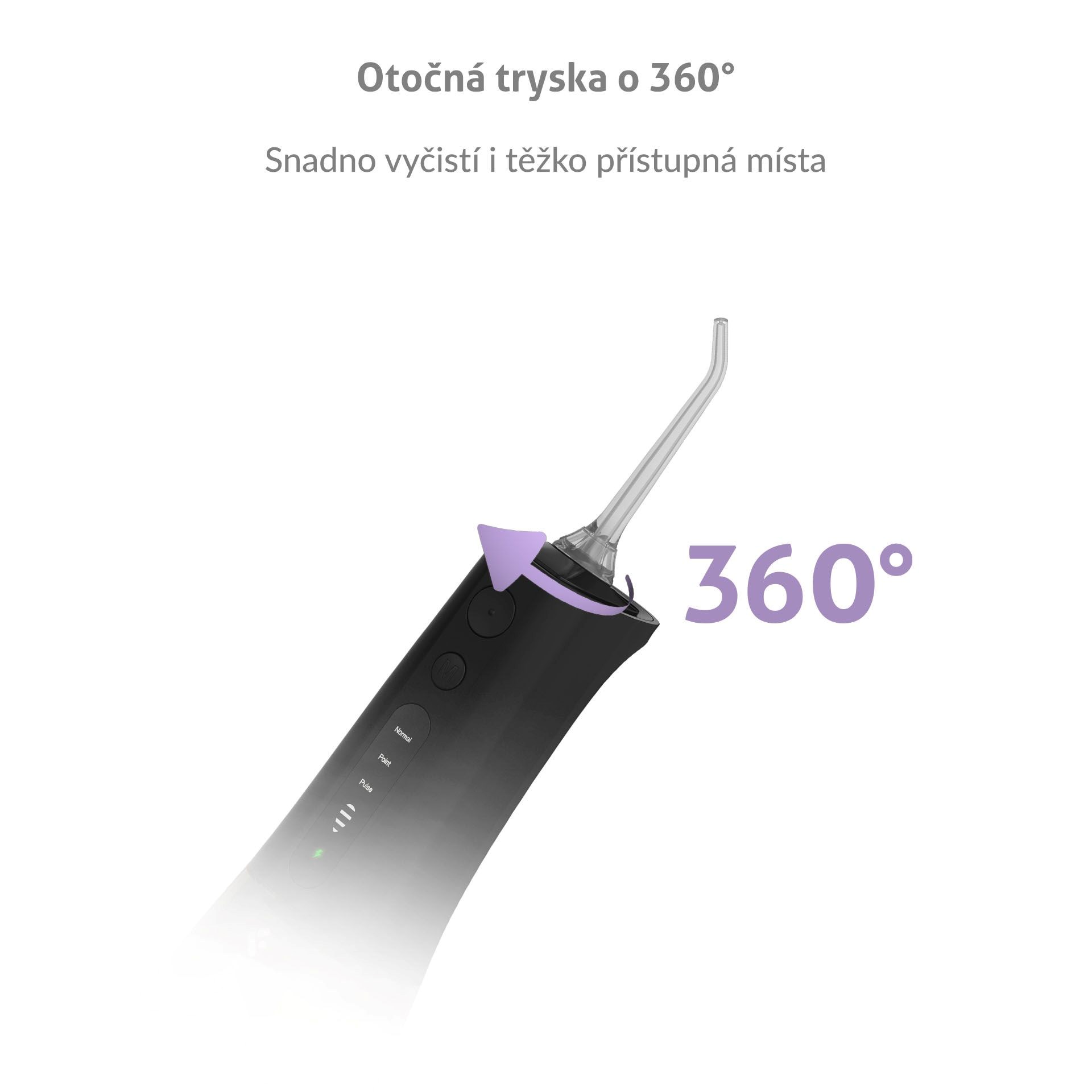 TrueLife AquaFloss Compact L100 Black - ústní sprcha7 