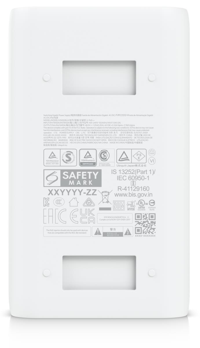 UBNT U-PoE+ - Gigabitový PoE injektor 48V/ 0, 65A (30W)4 