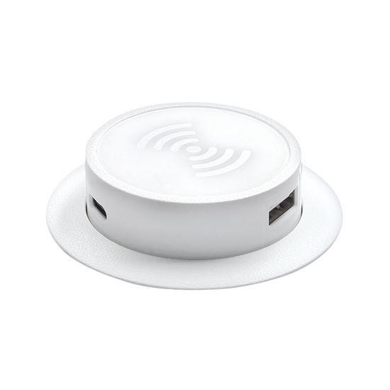 Solight bezdrátová 15W + USB A+C 20W PD výsuvná nabíječka,  bílá0 