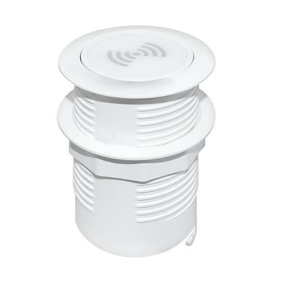 Solight bezdrátová 15W + USB A+C 20W PD výsuvná nabíječka,  bílá1 