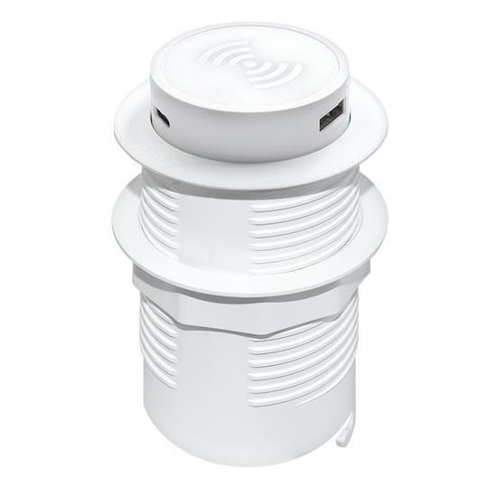 Solight bezdrátová 15W + USB A+C 20W PD výsuvná nabíječka,  bílá3 