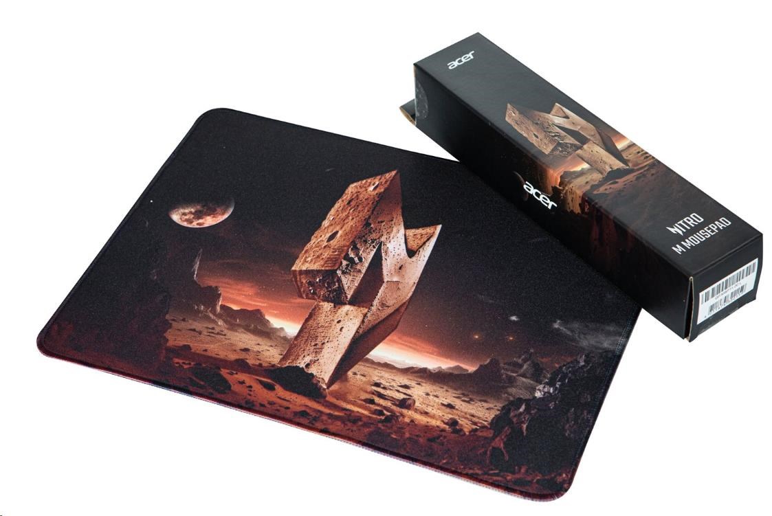 Acer Nitro Mousepad M,  podložka pod myš,  spodní gumová protiskluzová vrstva,  horní vrstva polyester s potiskem,  350 x 22 