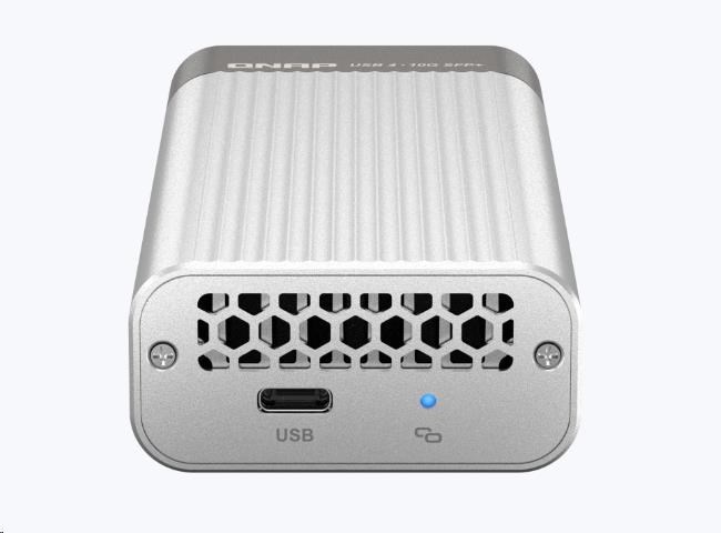 QNAP QNA-UC10G1SF adaptér USB-C/ Thunderbolt 4 na SFP+ (1xSFP+, 1xUSB-C4/ TB4, fanless)2 