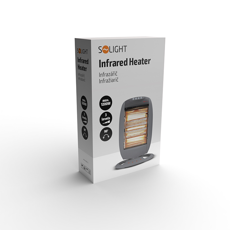 Solight infrazářič - topný výkon 1200 W,  3 nastavitelné úrovně vytápění7 