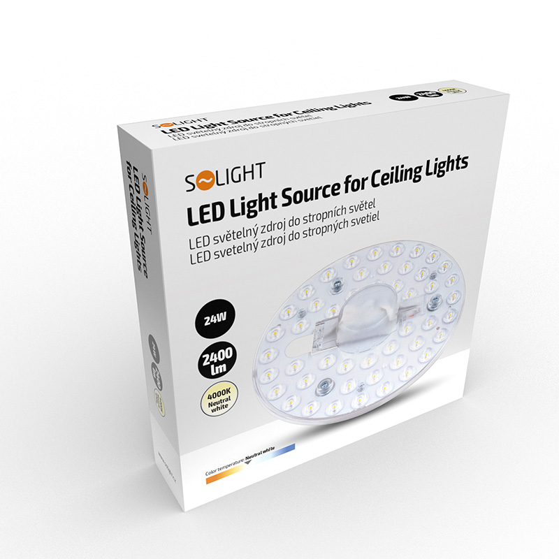 Solight LED světelný zdroj do stropních světel,  24W,  2400lm,  4000K,  167mm5 