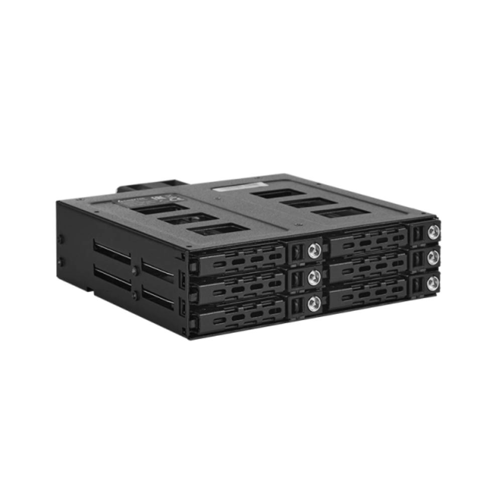 CHIEFTEC SATA/ SAS Backplane CBP-625,  1x 5, 25“ bay for 6x 2, 5“ HDDs/ SSDs,  Hot-Swap2 