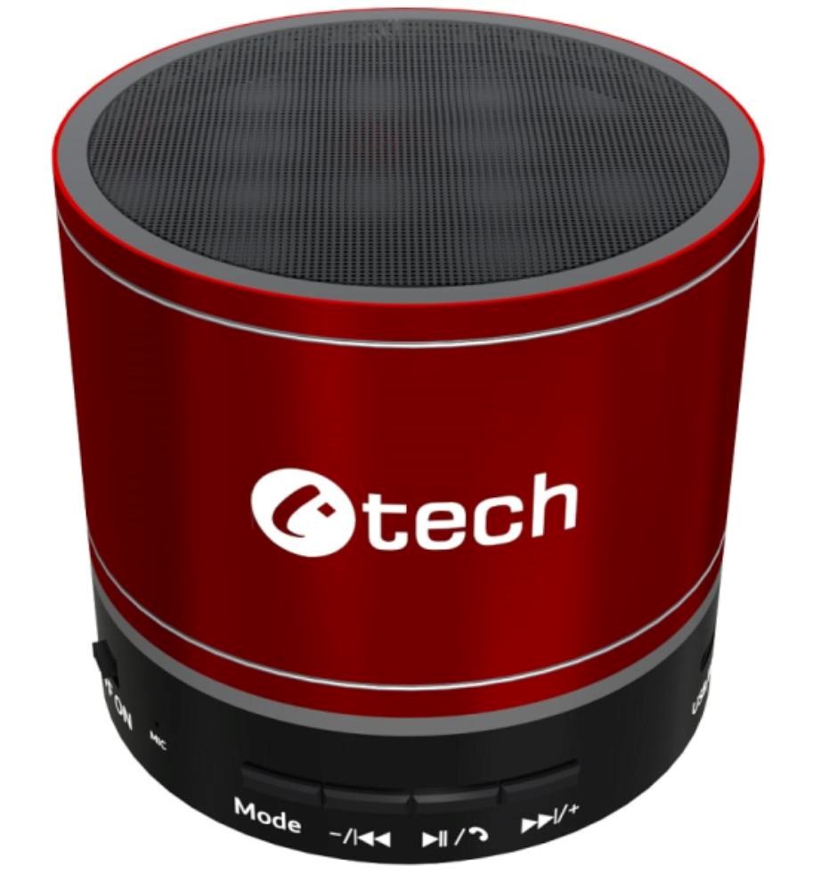 C-TECH repro SPK-08R,  bluetooth,  červená0 
