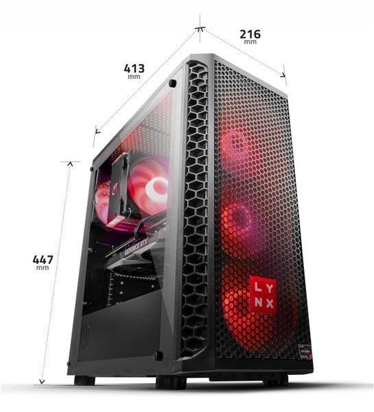 LYNX Challenger Ryzen 7 5700X 32GB 1TB SSD NVMe RTX 5070 12G W11 Home2 