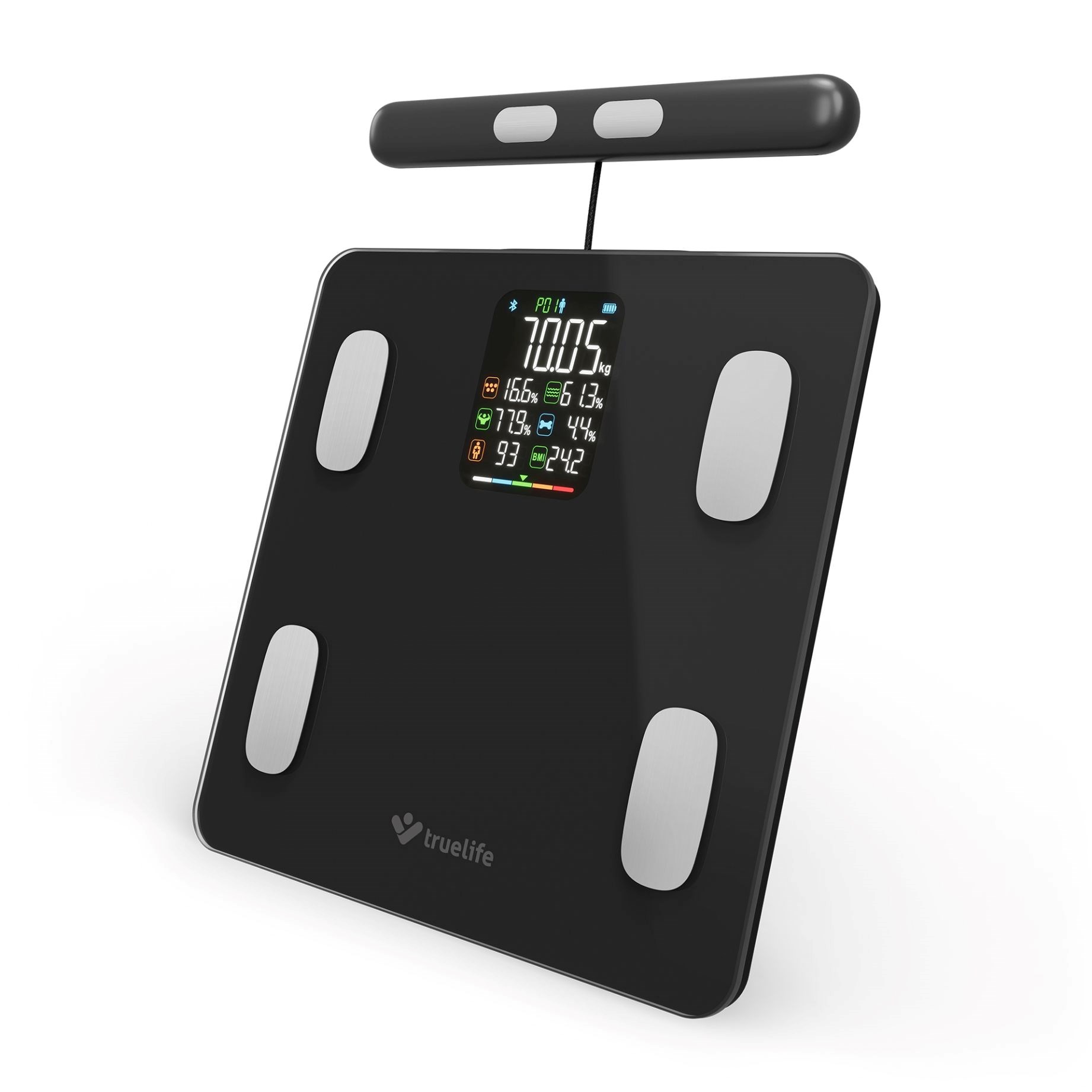 TrueLife FitScale W8 BT Black - osobní diagnostická bluetooth váha9 